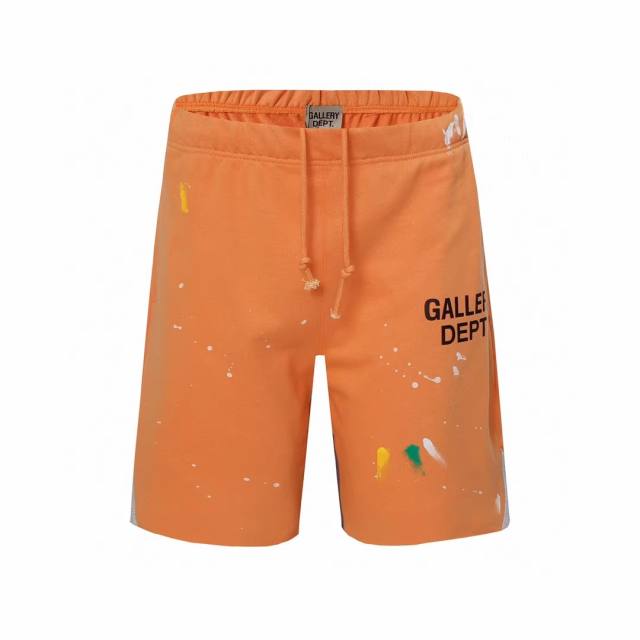 Gallery Dept Paint Splatter Frayed Shorts Gray Black Navy Blue Orange