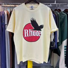 Rhude Hawk Sun T-Shirt Beige White Black