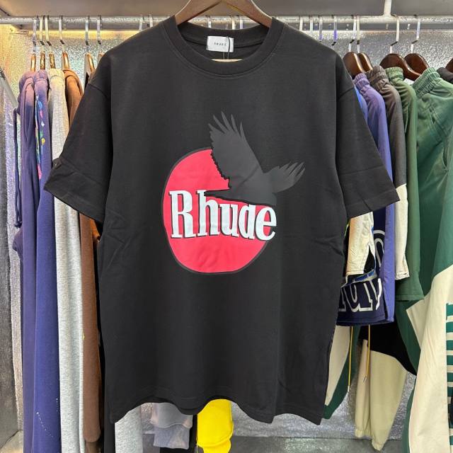 Rhude Hawk Sun T-Shirt Beige White Black