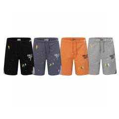 Gallery Dept Paint Splatter Frayed Shorts Gray Black Navy Blue Orange