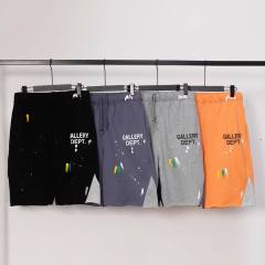 Gallery Dept Paint Splatter Frayed Shorts Gray Black Navy Blue Orange