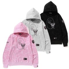 BAPE Miami Hoodie Pink Black Gray