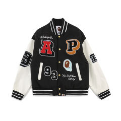 Bape White Leather Jacket 2 Colors