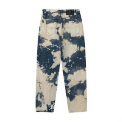 Chr0me Hearts CH Cross Patch Distressed Pants Jeans Tie Dye