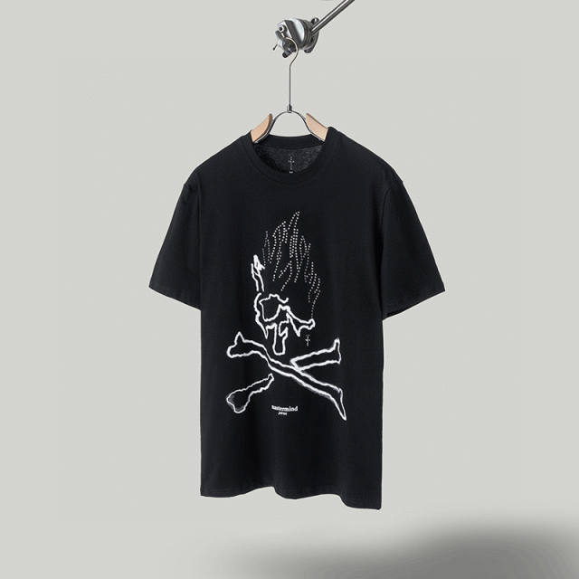Travis Scott Cactus Jack x MMJ Rheinstone T-Shirt Black
