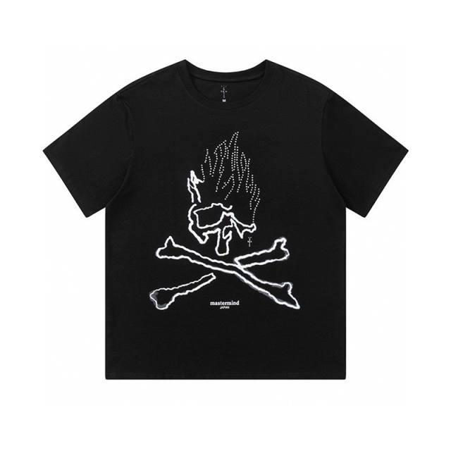Travis Scott Cactus Jack x MMJ Rheinstone T-Shirt Black