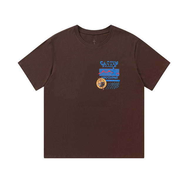 Travis Scott Cactus Jack Trails Assn TEE T-Shirt Brown Beige