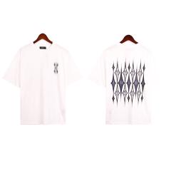 Argyle Print T-Shirt Black White