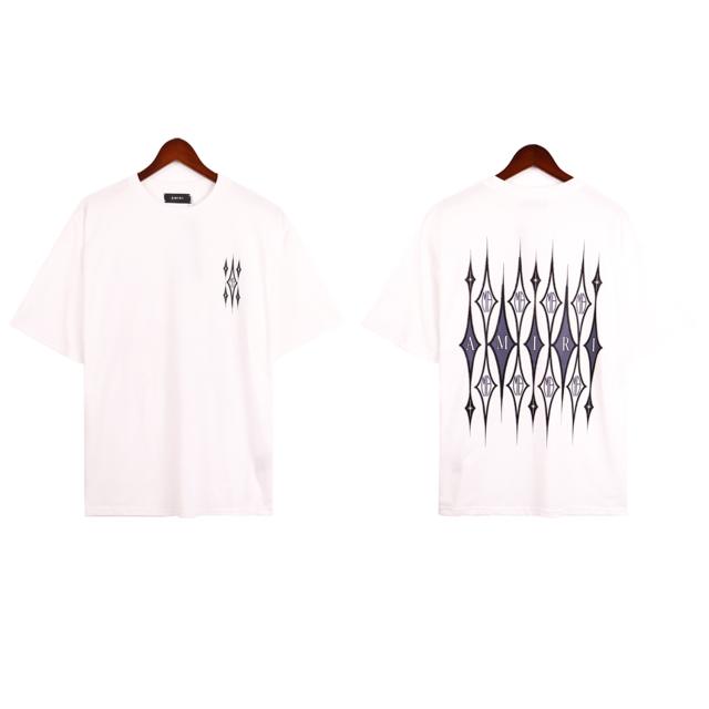 Argyle Print T-Shirt Black White