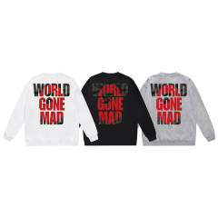 Bape World Gone Mad Crewneck Sweatshirt Black White Gray