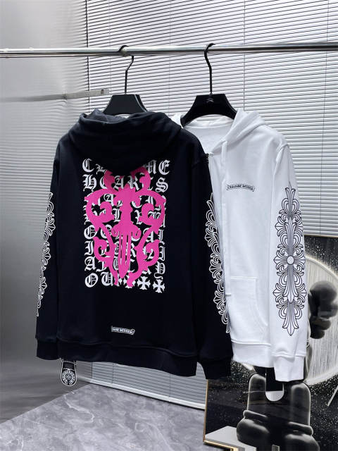 Chr0me Hearts CH Pink Sword Hoodie Black White