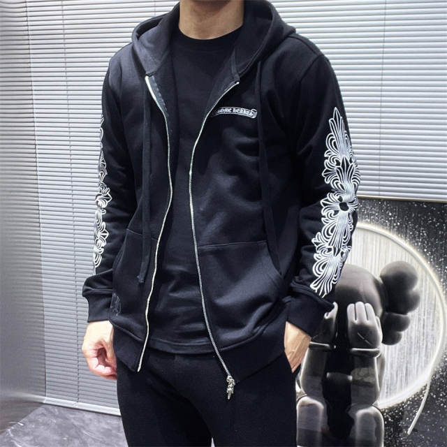 Chr0me Hearts CH Pink Sword Hoodie Black White