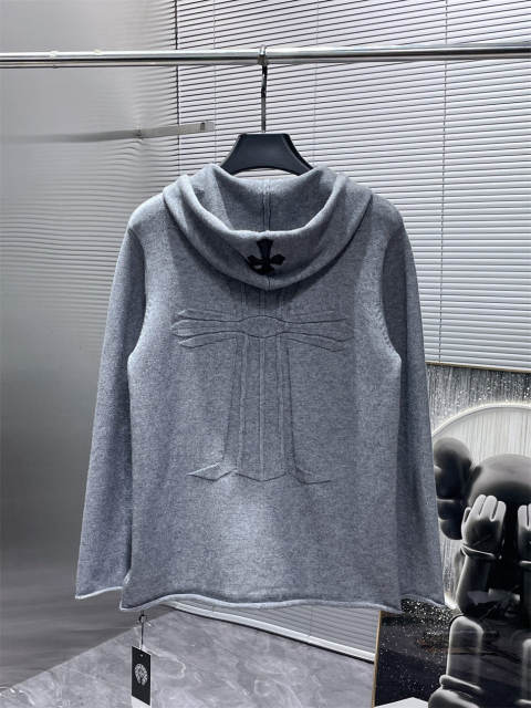 Chr0me Hearts CH Basic Cross Hooded Sweater Hoodie Black Gray
