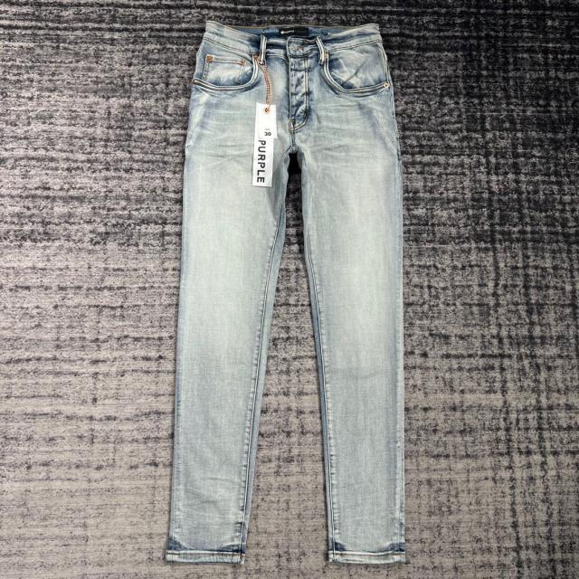1:1 Quality PURPLE BRΑND Indigo Denim Jeans 23SS Pants Men P002 Slim Clean Fits