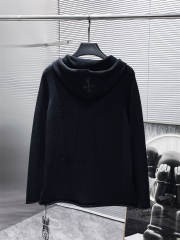 Chr0me Hearts CH Basic Cross Hooded Sweater Hoodie Black Gray