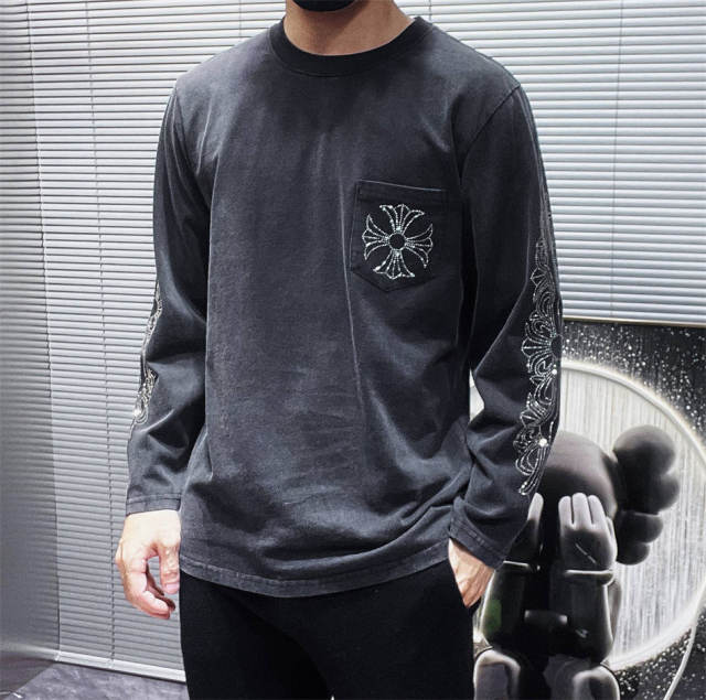 Chr0me Hearts Rhinestone Cross Shirt Black