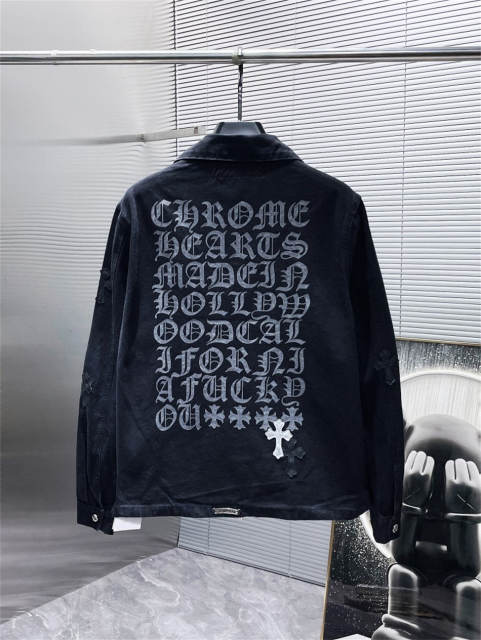 Chr0me  Hearts Cross Embossed Denim Jacket