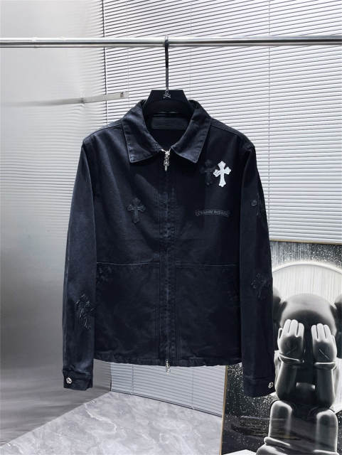 Chr0me  Hearts Cross Embossed Denim Jacket