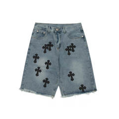 Chr0me Hearts Cross Denim Shorts