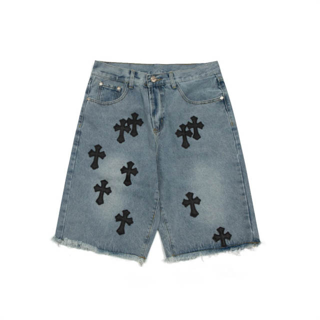 Chr0me Hearts Cross Denim Shorts