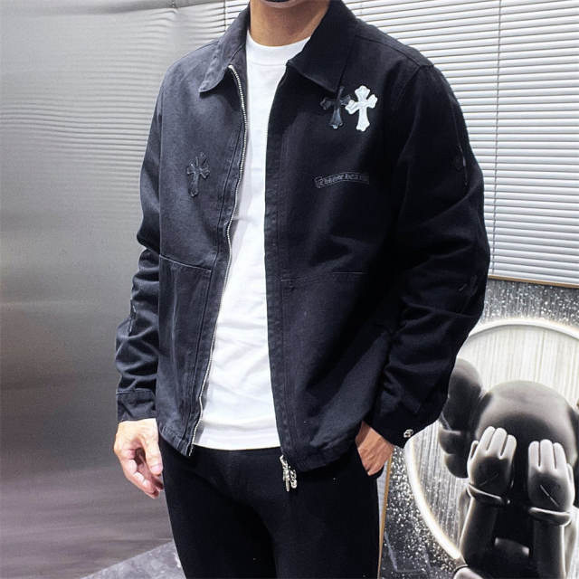 Chr0me  Hearts Cross Embossed Denim Jacket