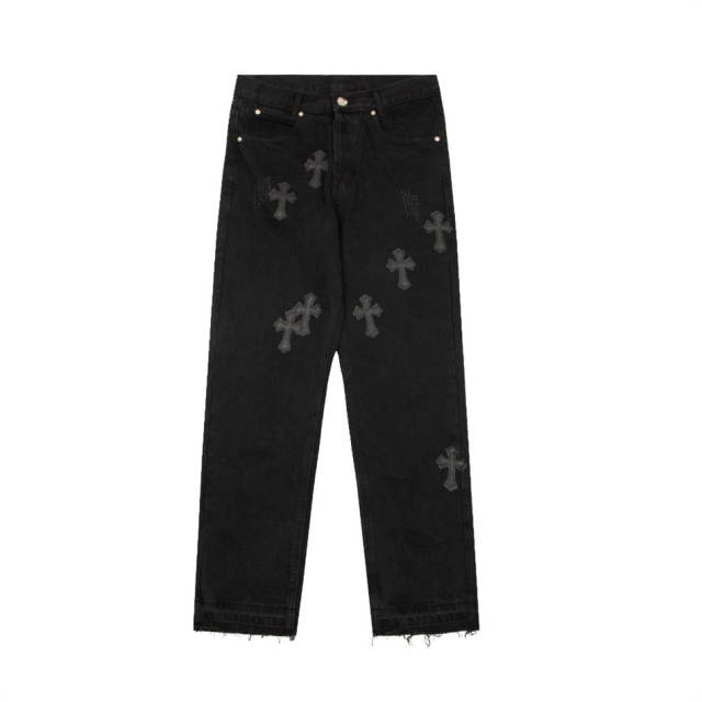 Chr0me Hearts CH Black Cross Black Pants Jeans