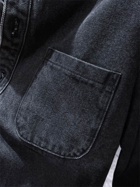 Chr0me Hearts Black Cross Patch Denim Jacket Clean Fits