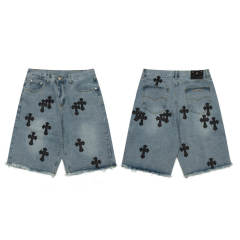 Chr0me Hearts Cross Denim Shorts