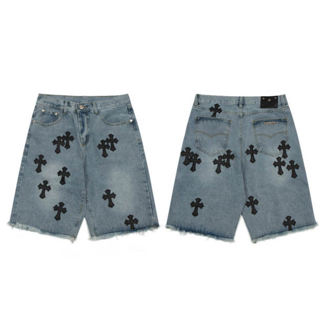 Chr0me Hearts Cross Denim Shorts