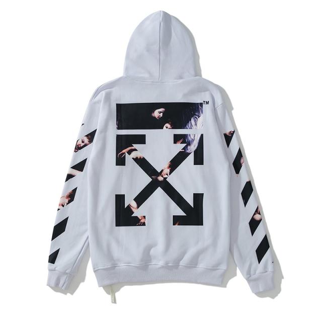 OW Oil Painting Hoodie Black White