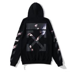 OW Oil Painting Hoodie Black White