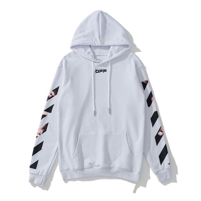 OW Oil Painting Hoodie Black White