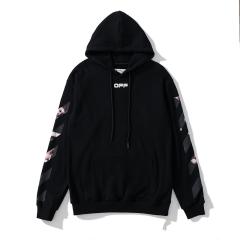 OW Oil Painting Hoodie Black White
