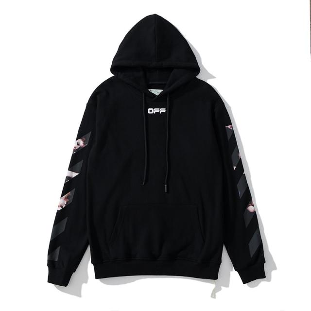 OW Oil Painting Hoodie Black White