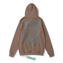 OW Basic Hoodie Black Brown