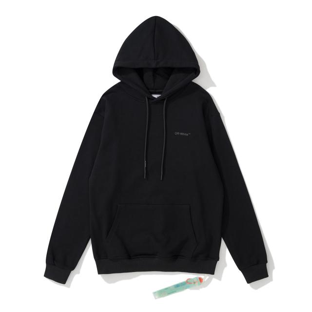 OW Basic Hoodie Black Brown