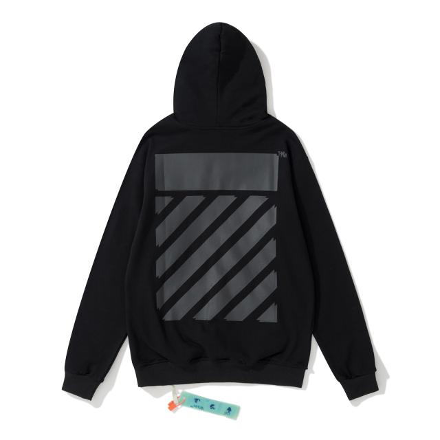 OW Basic Hoodie Black Brown