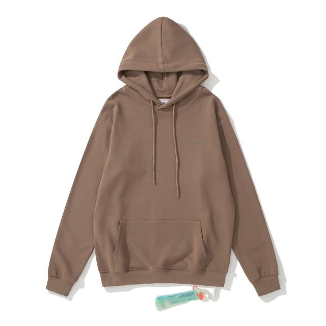 OW Basic Hoodie Black Brown