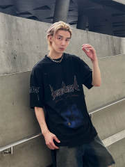 [Best Quality] BLCG Distressed Washed Everl Tower T-Shirt  Black