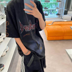 [Best Quality] BLCG Distressed Washed Everl Tower T-Shirt  Black