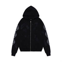 []Best Quality] BLCG Metalica Fonts Distressed Hoodie Black