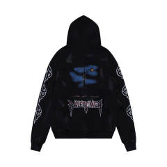 []Best Quality] BLCG Metalica Fonts Distressed Hoodie Black