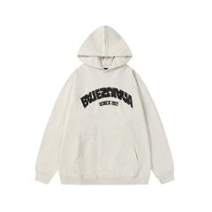 BLCG Reverse Embroidered Hoodie Black White Beige