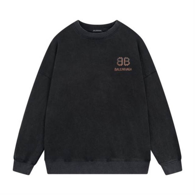 BLCG 23SS Black Distressed Black Sweat Shirt