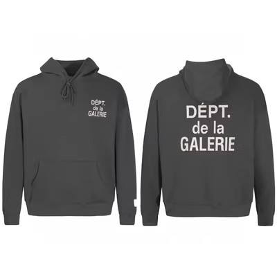 Gallery Dept De La Galerie Hoodie Black Gray White Clean Fits