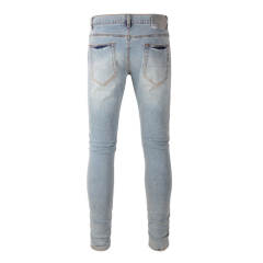 #9005 1:1 PURPLE BRΑND Light Indigo Denim Jeans