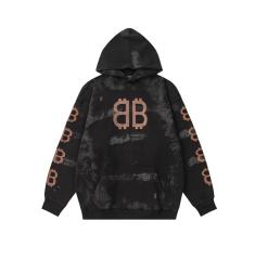 BLCG 23SS BB Logo Distressed Hoodie Black