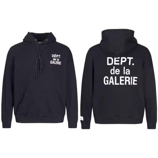 Gallery Dept De La Galerie Hoodie Black Gray White Clean Fits