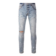 1:1 PURPLE BRΑND Paint Splatter Denim Jeans