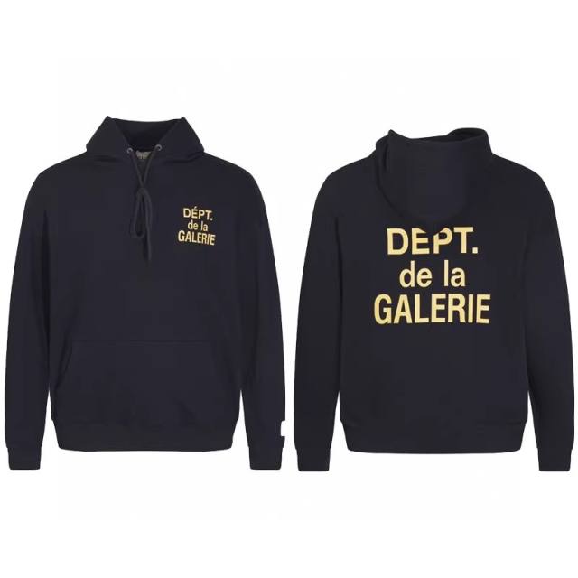 Gallery Dept De La Galerie Hoodie Black Gray White Clean Fits
